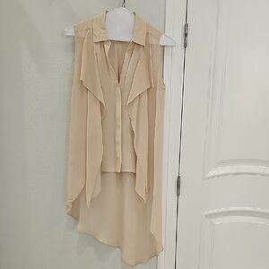 Sleeveless Transparent Blouse